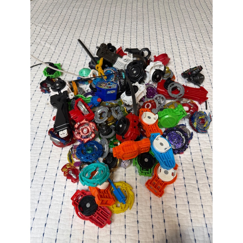 Beyblade Burst and Metal Fusion Lot with Launchers Grips and Accessories